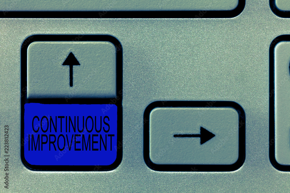 Word writing text Continuous Improvement. Business concept for Ongoing Effort to Advance Never ending changes. Word writing text Continuous Improvement. Business concept for Ongoing Effort to Advance Never ending changes.