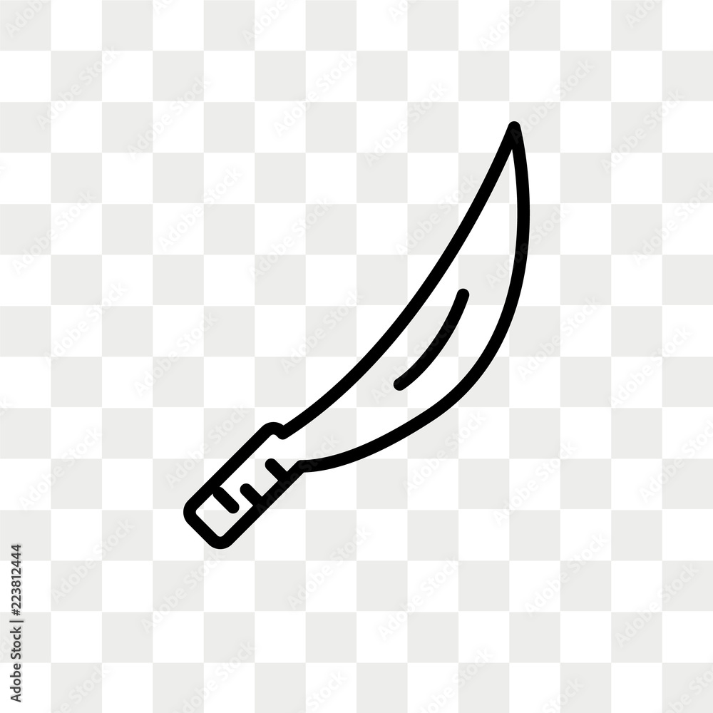 Saber vector icon isolated on transparent background, Saber logo design ...