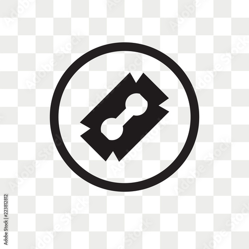 Razorblade vector icon isolated on transparent background, Razorblade logo design