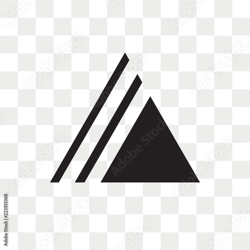 Triangle vector icon isolated on transparent background, Triangle logo design