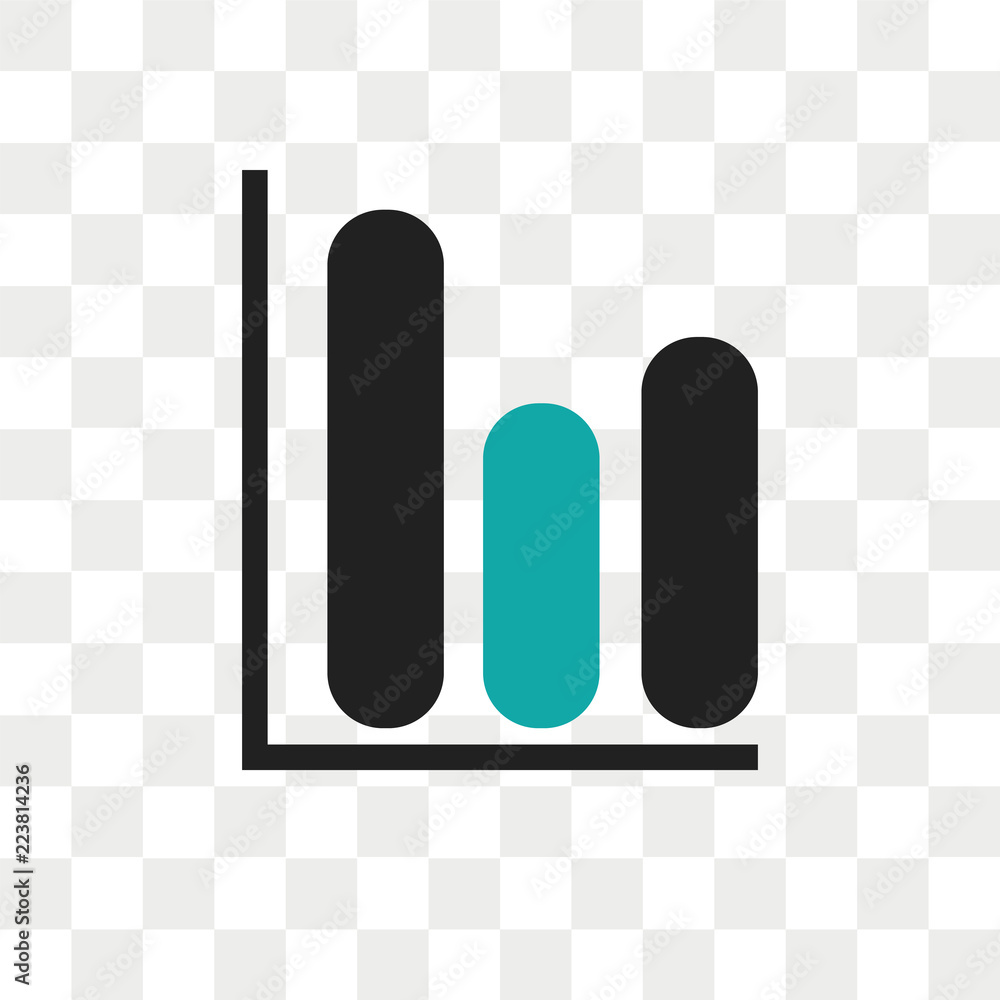 Fototapeta premium Cylindrical data graphic vector icon isolated on transparent background, Cylindrical data graphic logo design