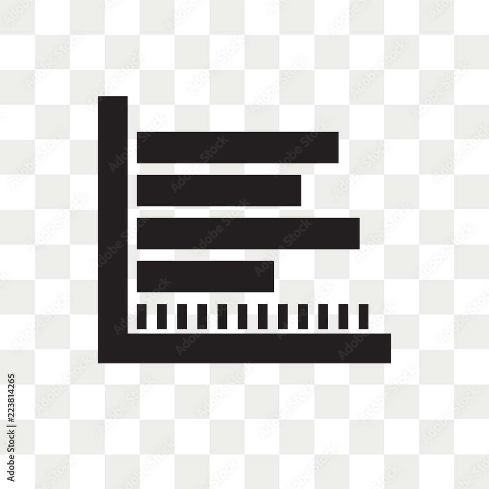 Fototapeta premium Bars vector icon isolated on transparent background, Bars logo design