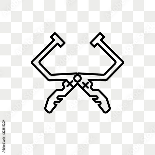 Clamp vector icon isolated on transparent background, Clamp logo design