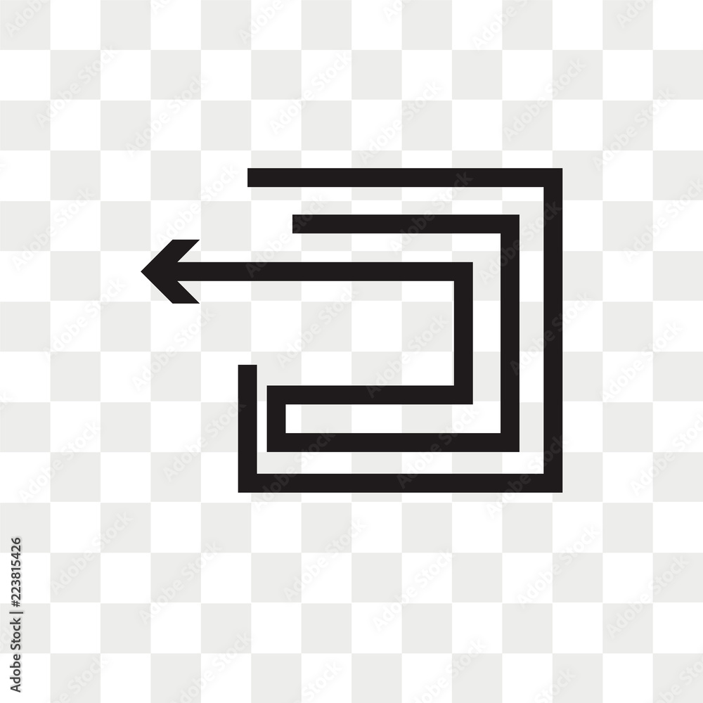 Left arrow vector icon isolated on transparent background, Left arrow logo design Left arrow vector icon isolated on transparent background, Left arrow logo design