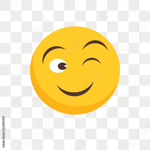 Wink vector icon isolated on transparent background, Wink logo design