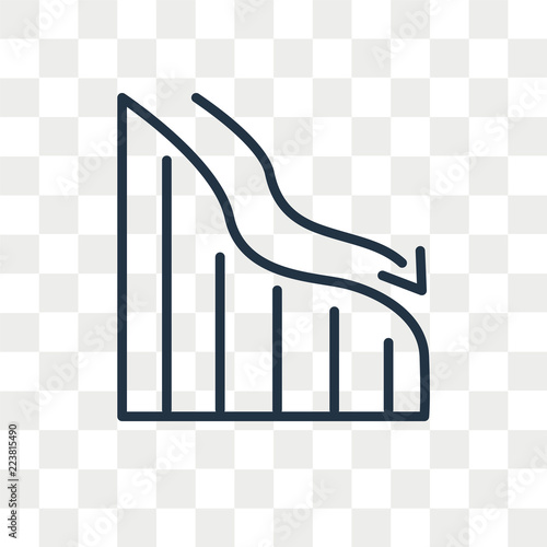 graph vector icon isolated on transparent background, graph logo design