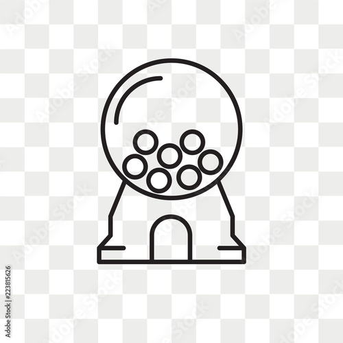 Candy machine vector icon isolated on transparent background, Candy machine logo design