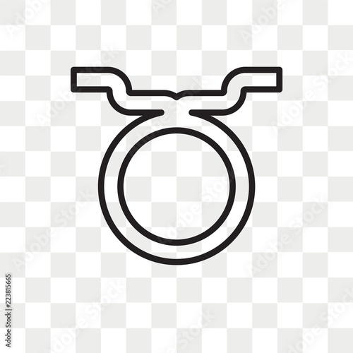 Taurus vector icon isolated on transparent background, Taurus logo design