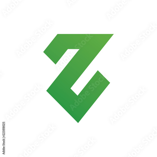 Letter Z green logo