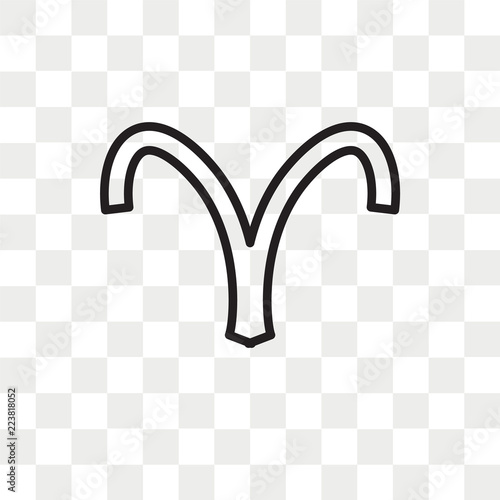 Aries vector icon isolated on transparent background, Aries logo design
