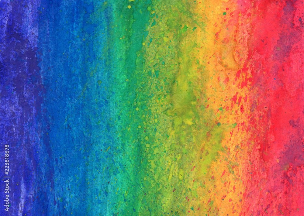Rainbow abstract background in watercolor spray Rainbow abstract background in watercolor spray