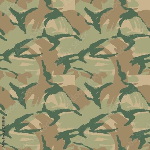 Camouflage pattern. Seamless. Military background. Soldier camou