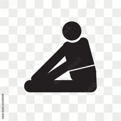 Person practicing a strengthen posture vector icon isolated on transparent background, Person practicing a strengthen posture logo design