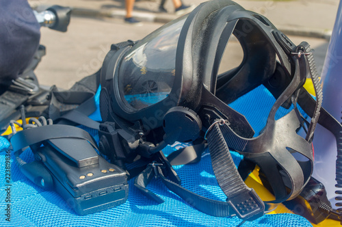 gas mask. a set of individual protection means