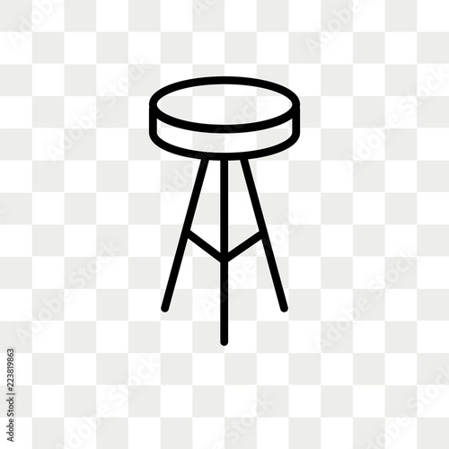 Stool vector icon isolated on transparent background, Stool logo design