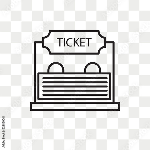 Ticket office vector icon isolated on transparent background, Ticket office logo design
