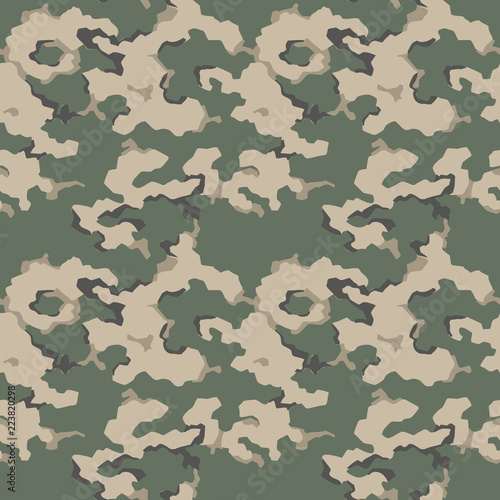 Camouflage pattern. Seamless. Military background. Soldier camou