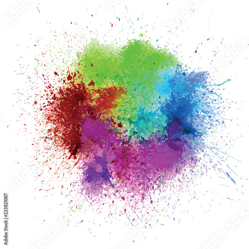 Fototapeta Naklejka Na Ścianę i Meble -  Abstract colorful background. Splash watercolor background illustration
