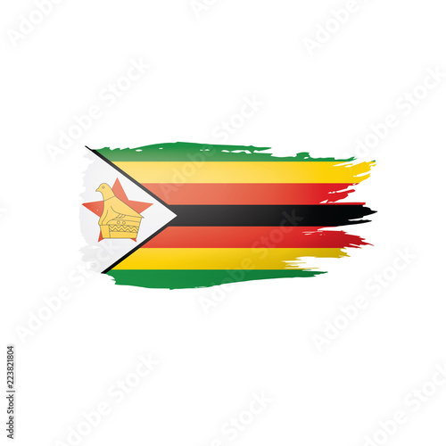 Zimbabwe flag, vector illustration on a white background.