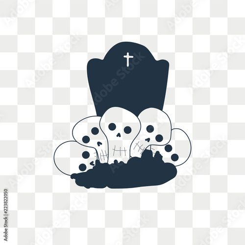 Tomb vector icon isolated on transparent background, Tomb logo design