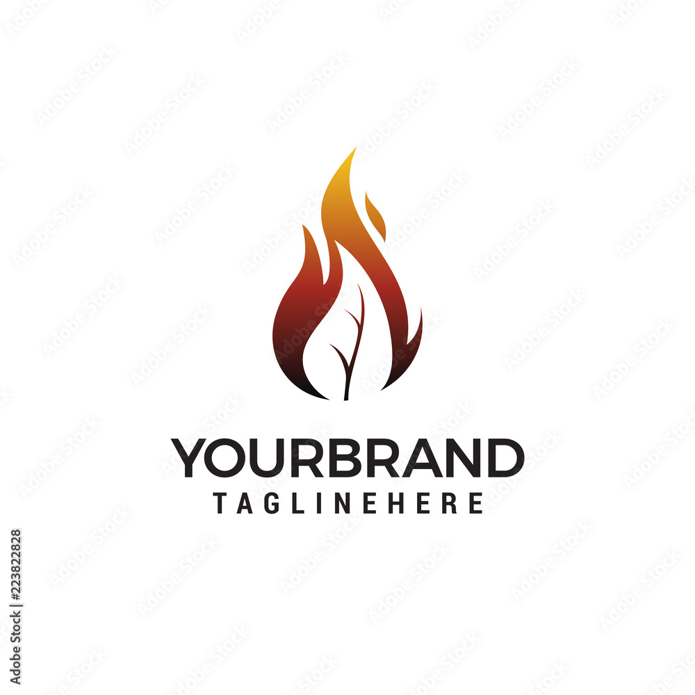 fire leaf flame logo design fire leaf flame logo design