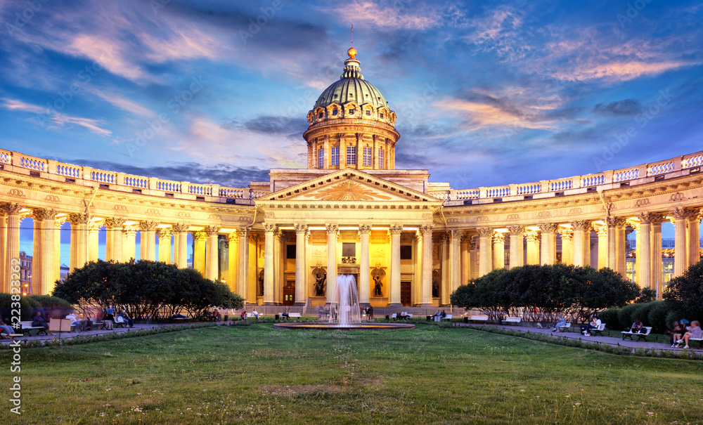 Fototapeta premium Kazan cathedral in Saint Petersburg, Russia