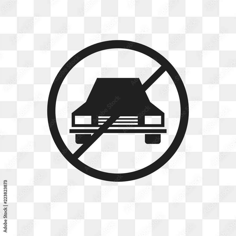 No Parking vector icon isolated on transparent background, No Parking logo design