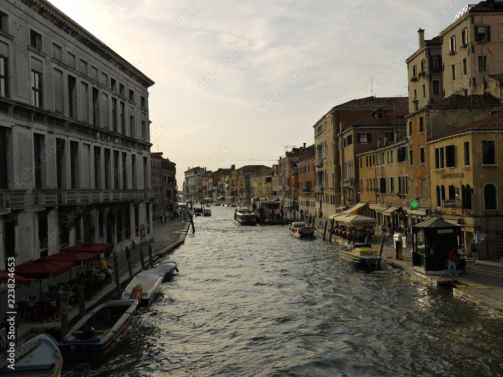 Venice cityscape channel water wide