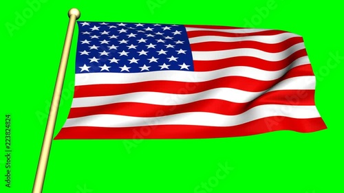 Wallpaper Mural flag of  america on green screen Torontodigital.ca