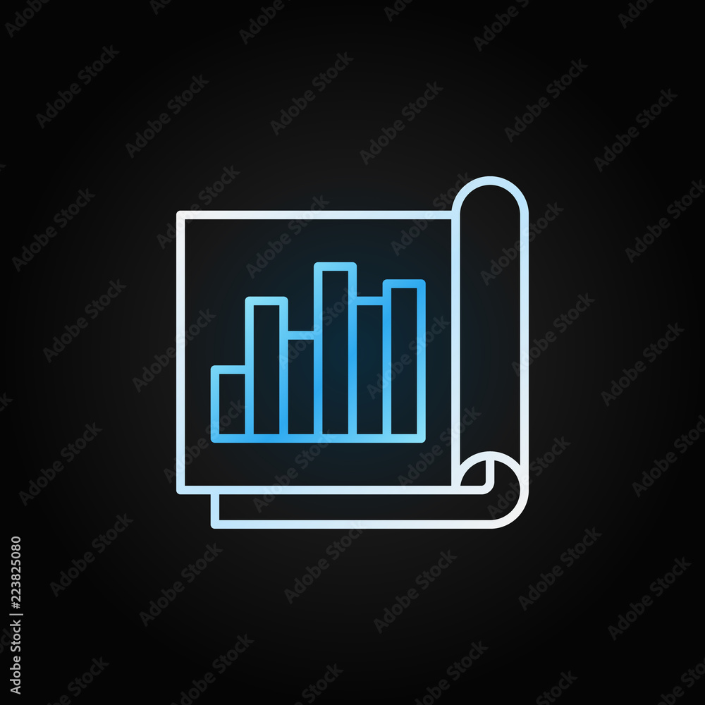 Business report outline vector colored icon