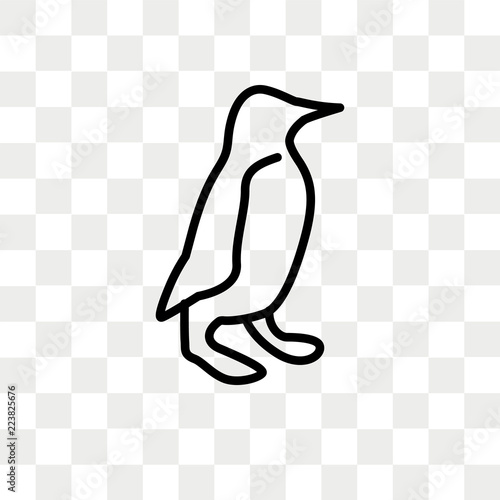 Penguin vector icon isolated on transparent background, Penguin logo design