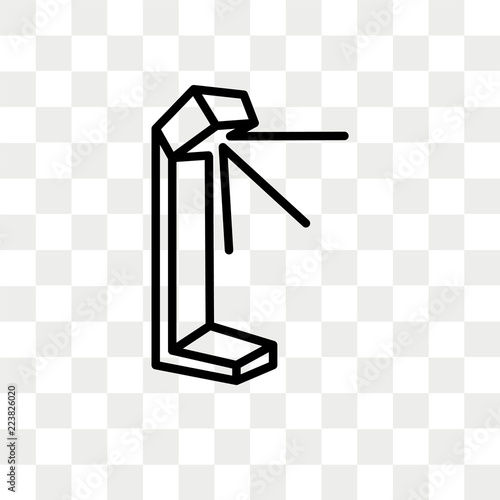 Turnstiles vector icon isolated on transparent background, Turnstiles logo design