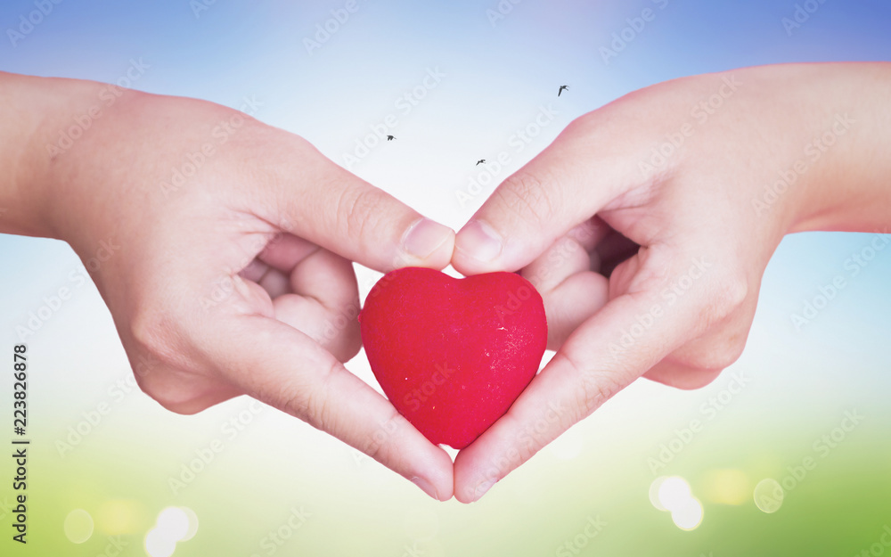 Fototapeta premium World Heart Day Concept: red heart background