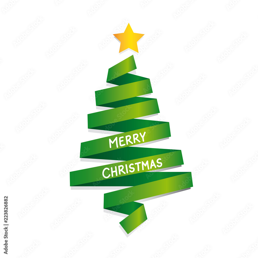 Fototapeta premium Christmas Tree Green Merry Christmas