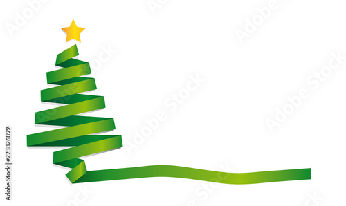 Christmas Tree Banner Green