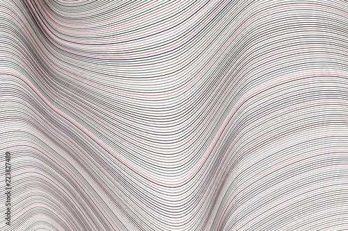 Abstract conceptual geometric line, curve & wave pattern. Effect, canvas, shape & creative.