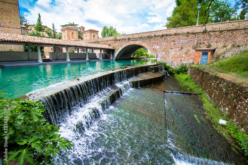 a reservoir in the Clitunno river in Bevagna, italy