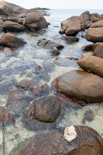 Tide Pools on Pigeon Island National Park across from Nilaveli Beach in Trincomalee state Sri Lanka Asia