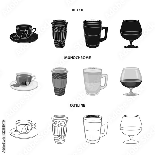 Wallpaper Mural Vector illustration of drink and bar sign. Collection of drink and party vector icon for stock. Torontodigital.ca