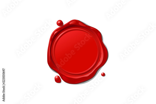 vector wax seal stamp shape