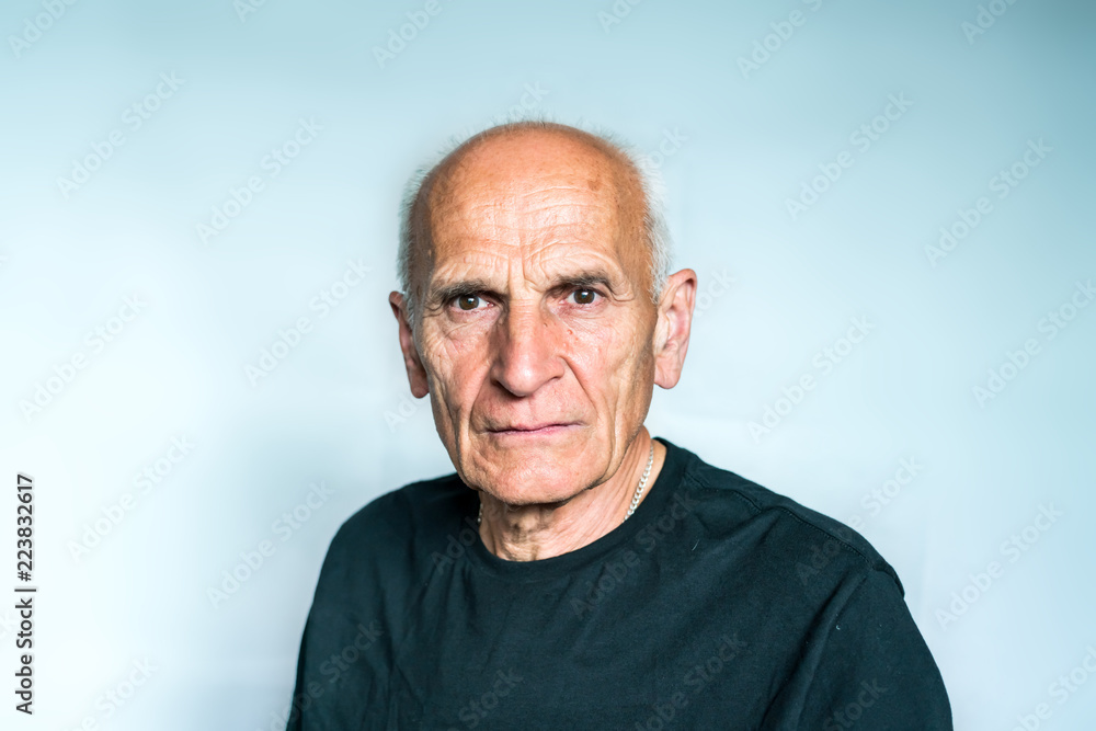 Portrait of a sad, upset elderly man Portrait of a sad, upset elderly man