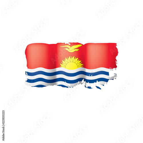 Kiribati flag  vector illustration on a white background.