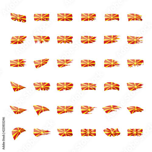 Macedonia flag  vector illustration on a white background.