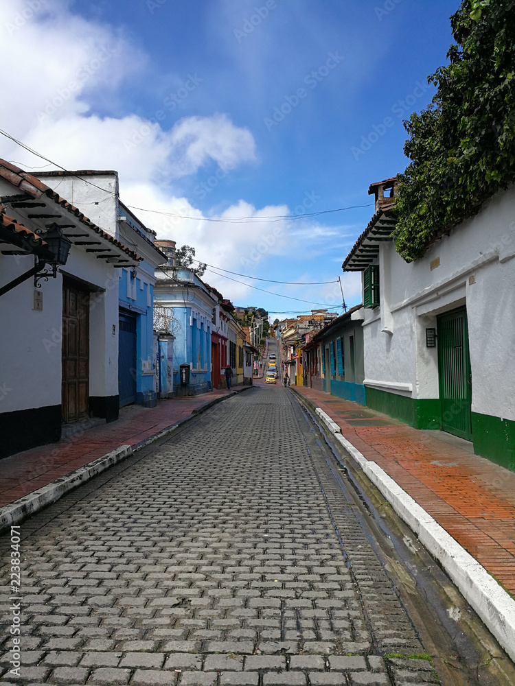 Streets of la Candelaria in Bogota, Colombia