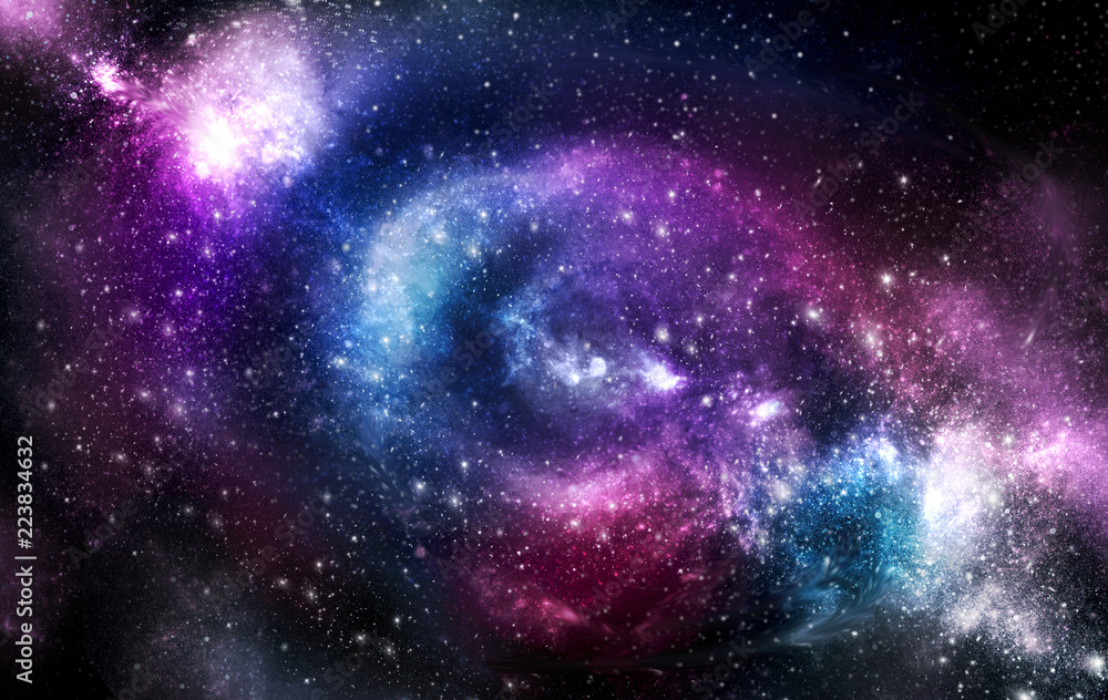 The Galaxy is covered with a violet-blue atmosphere and the clouds are spinning The Galaxy is covered with a violet-blue atmosphere and the clouds are spinning