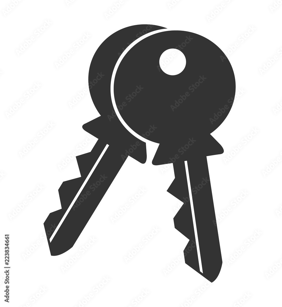Logo flat simple silhouette isolated icon key on white background Logo flat simple silhouette isolated icon key on white background