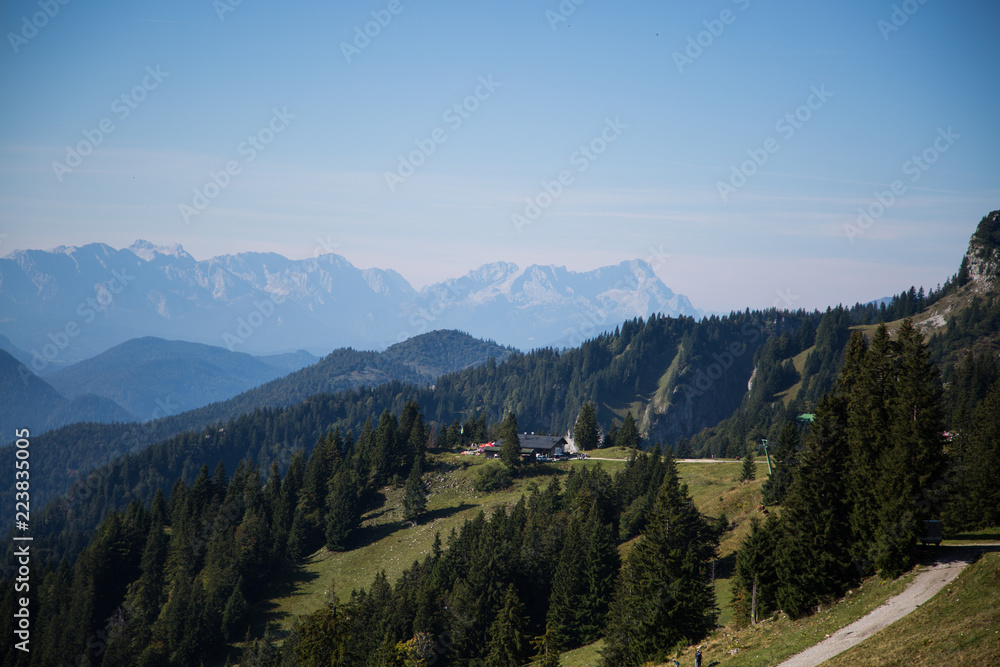Mountain panorma am Brauneck, Lenggries, Bavaria, Germany