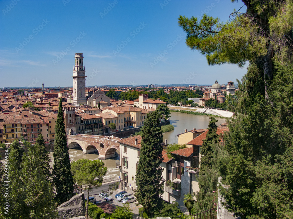 panorama of Verona with view of the old dome