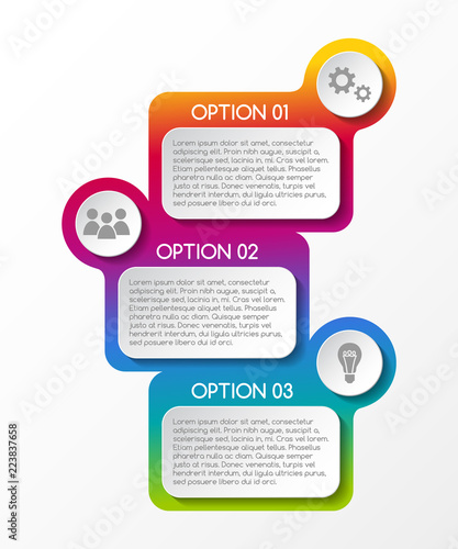 Layout of business infographic with icons. Vector.