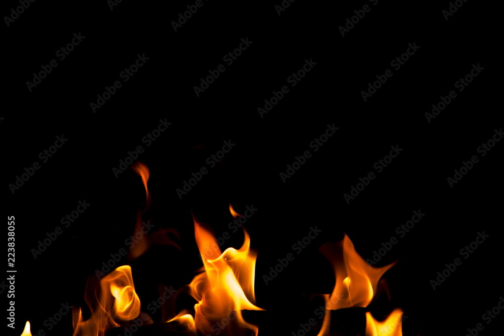 Abstract fire on black background Abstract fire on black background